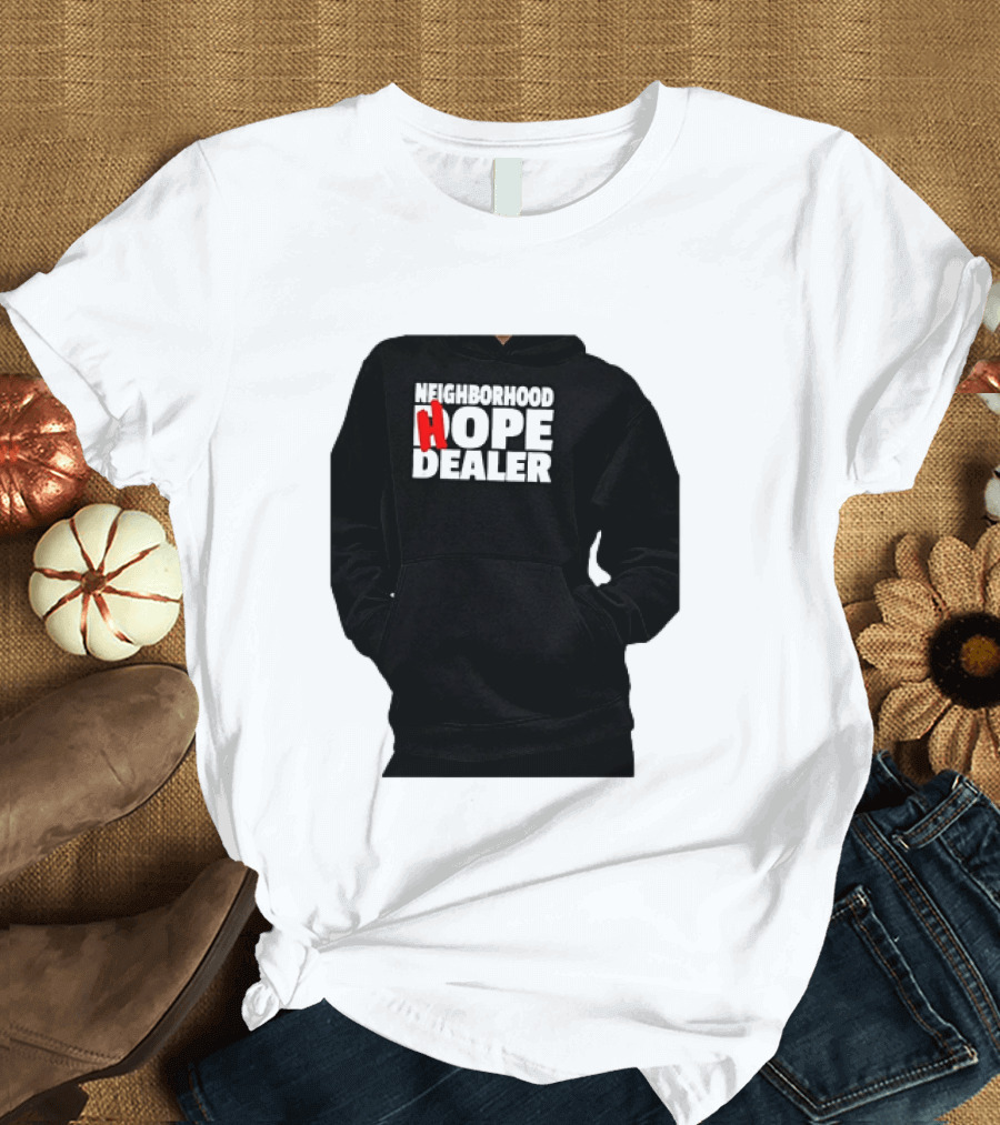 Neighborhood Hope Dealer Bold Red And White T-Shirt