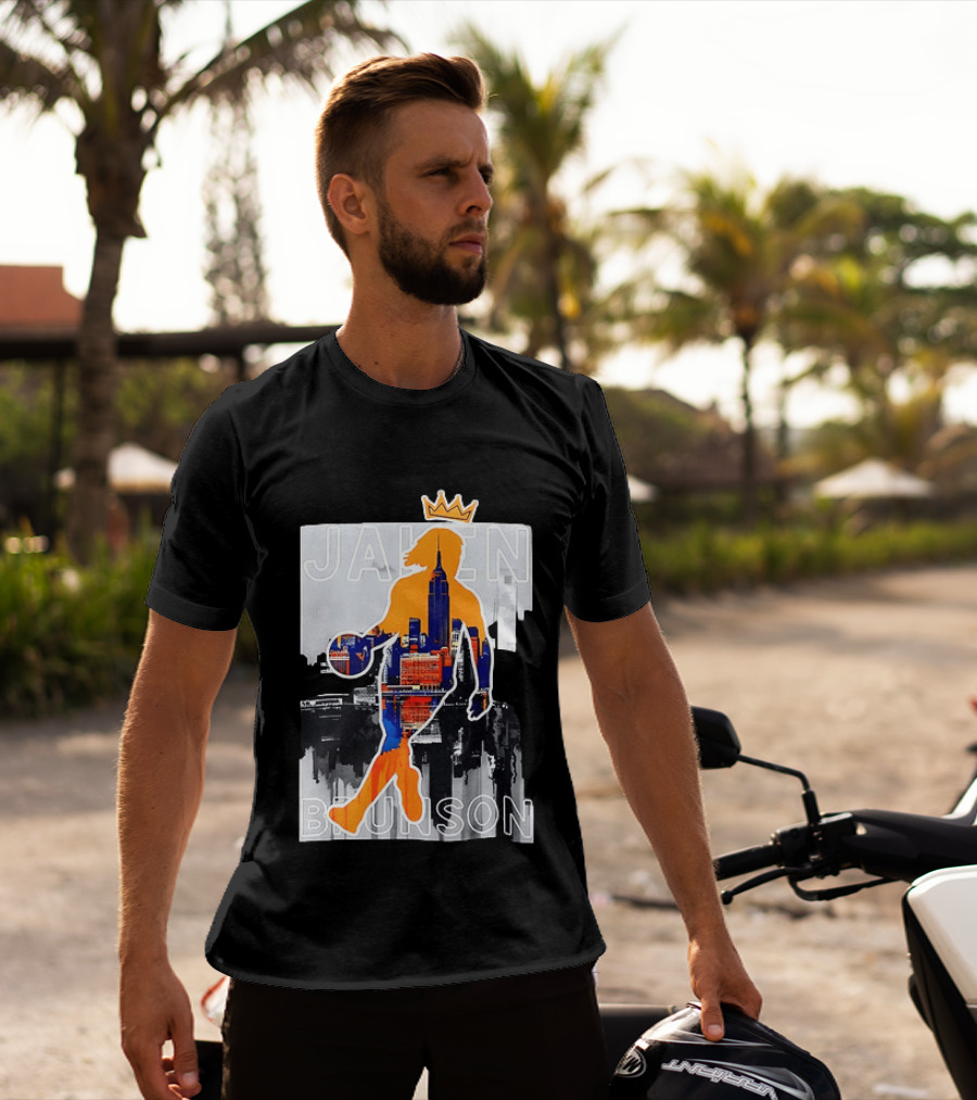 King Of New York Jalen Brunson New York Knicks NBA 2026 Skyline T-Shirt