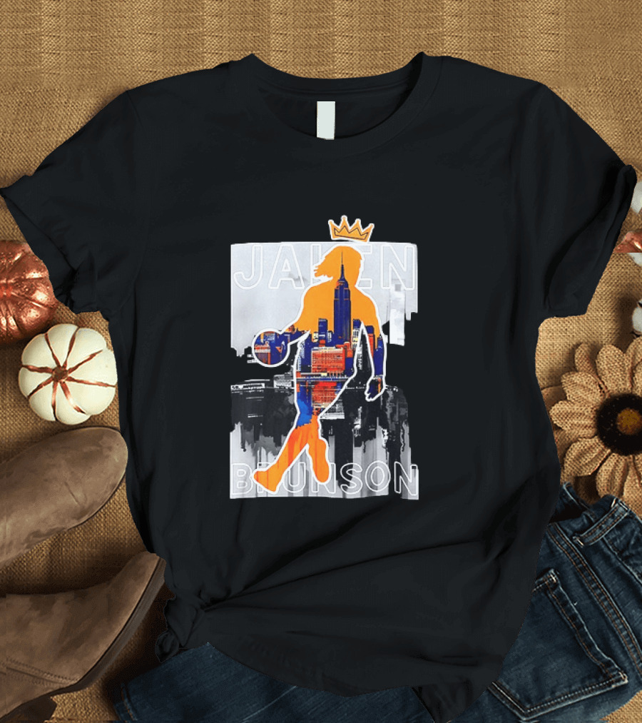 King Of New York Jalen Brunson New York Knicks NBA 2026 Skyline T-Shirt