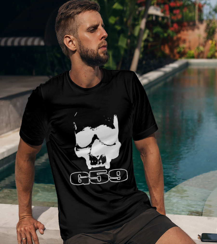 G59 Skull Black Graphic With Skull T-Shirt