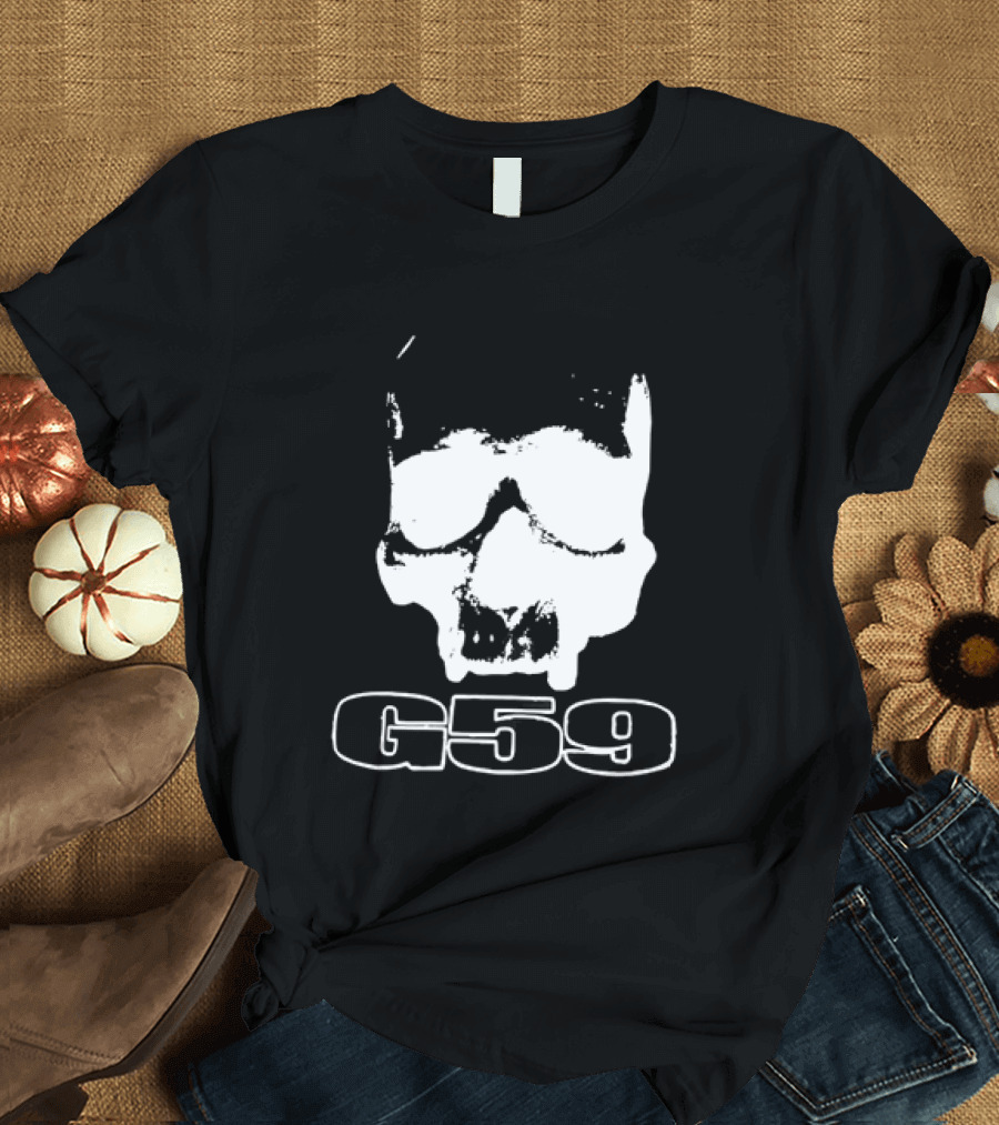 G59 Skull Black Graphic With Skull T-Shirt