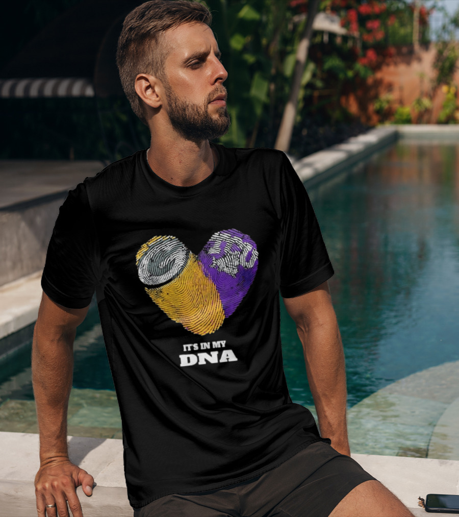 Green Bay Packers TCU Horned Frogs It's In My DNA Heart Fingerprints Fan Love T-Shirt