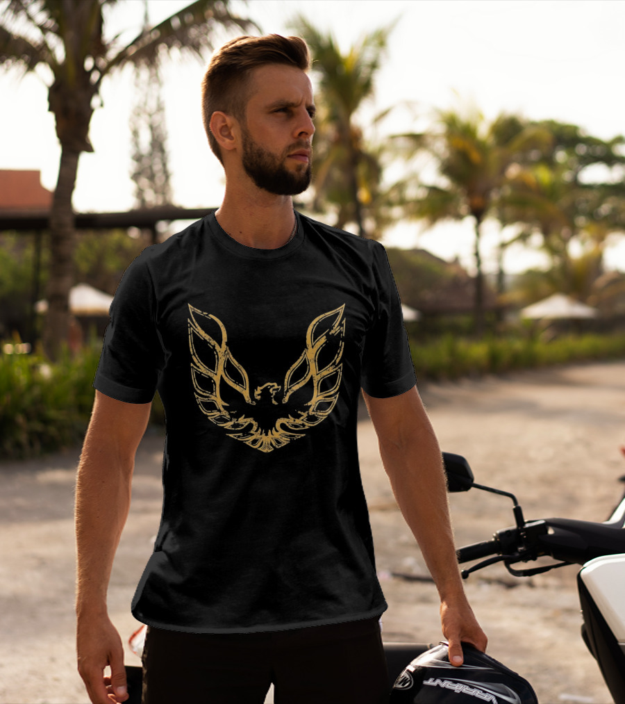 Pontiac Firebird Screaming Chicken Grunge Gold T-Shirt