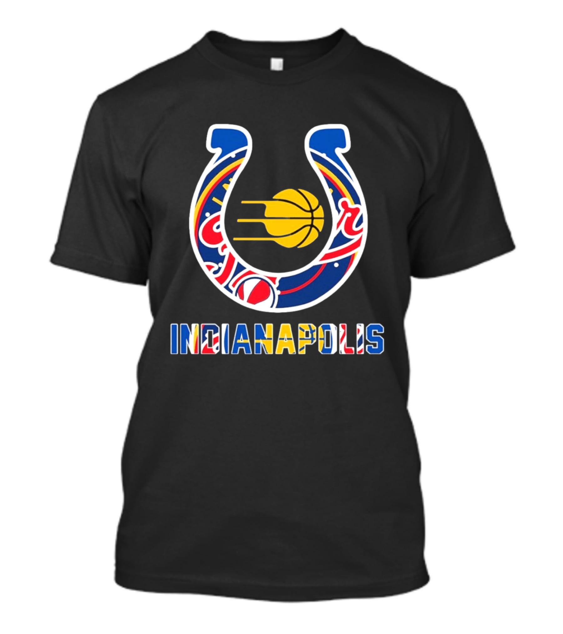 Indianapolis Colts Pacers Racing Hockey Sports Team Mashup T-Shirt