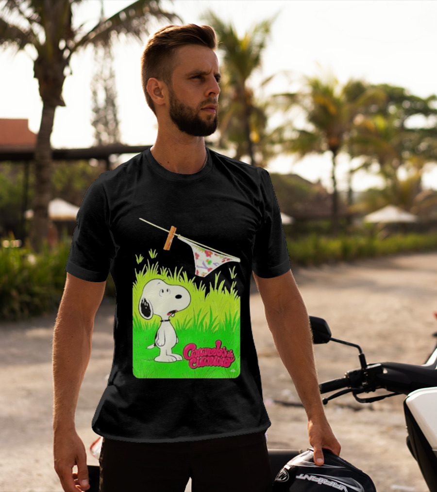 Snoopy Caramelos De Cianuro En Español Classic Cartoon And Rock Band Fusion T-Shirt