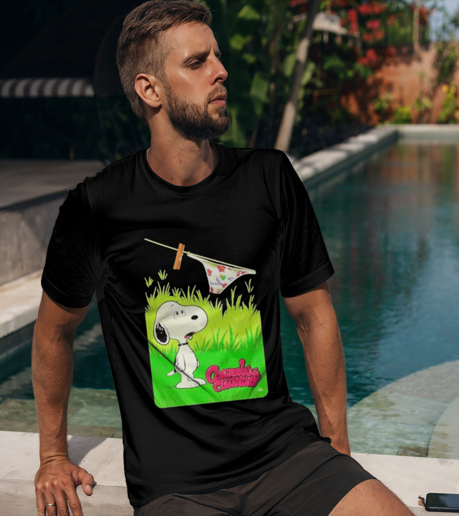 Snoopy Caramelos De Cianuro En Español Classic Cartoon And Rock Band Fusion T-Shirt