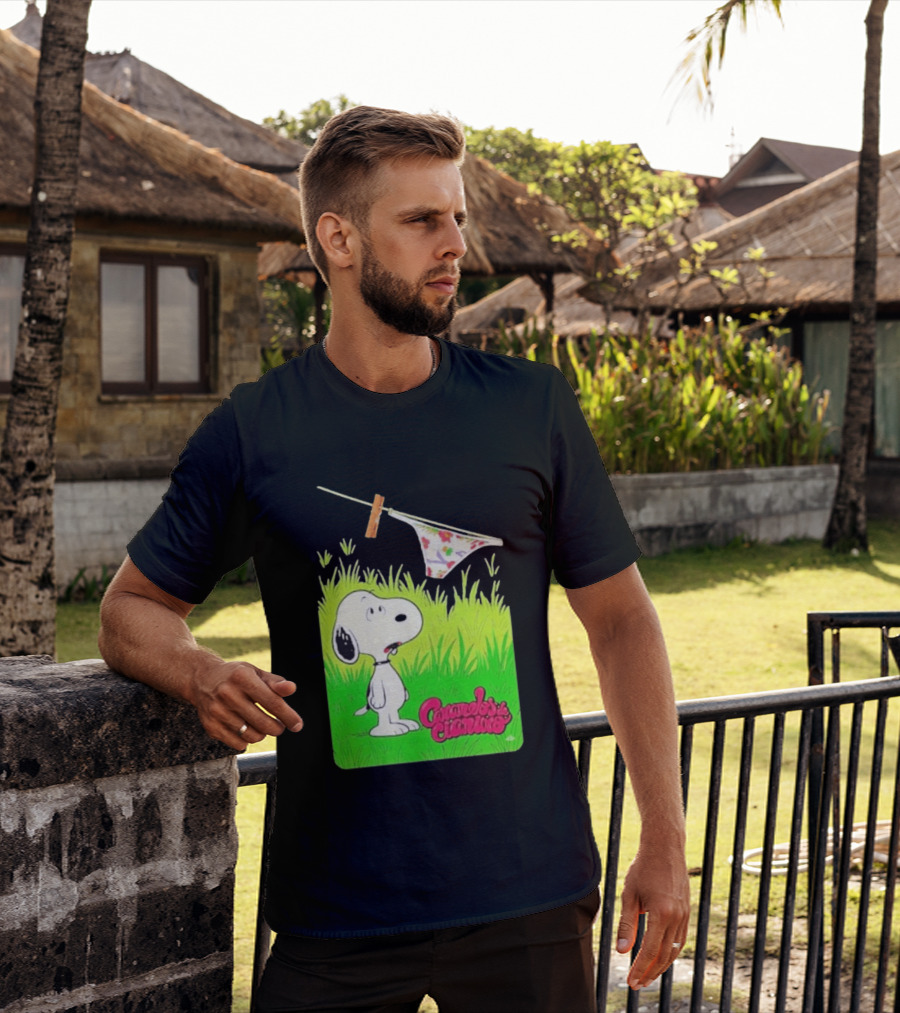 Snoopy Caramelos De Cianuro En Español Classic Cartoon And Rock Band Fusion T-Shirt