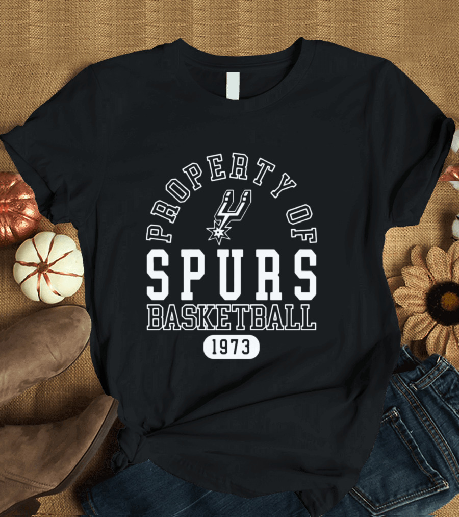 Property Of Spurs Basketball 1973 T-Shirt