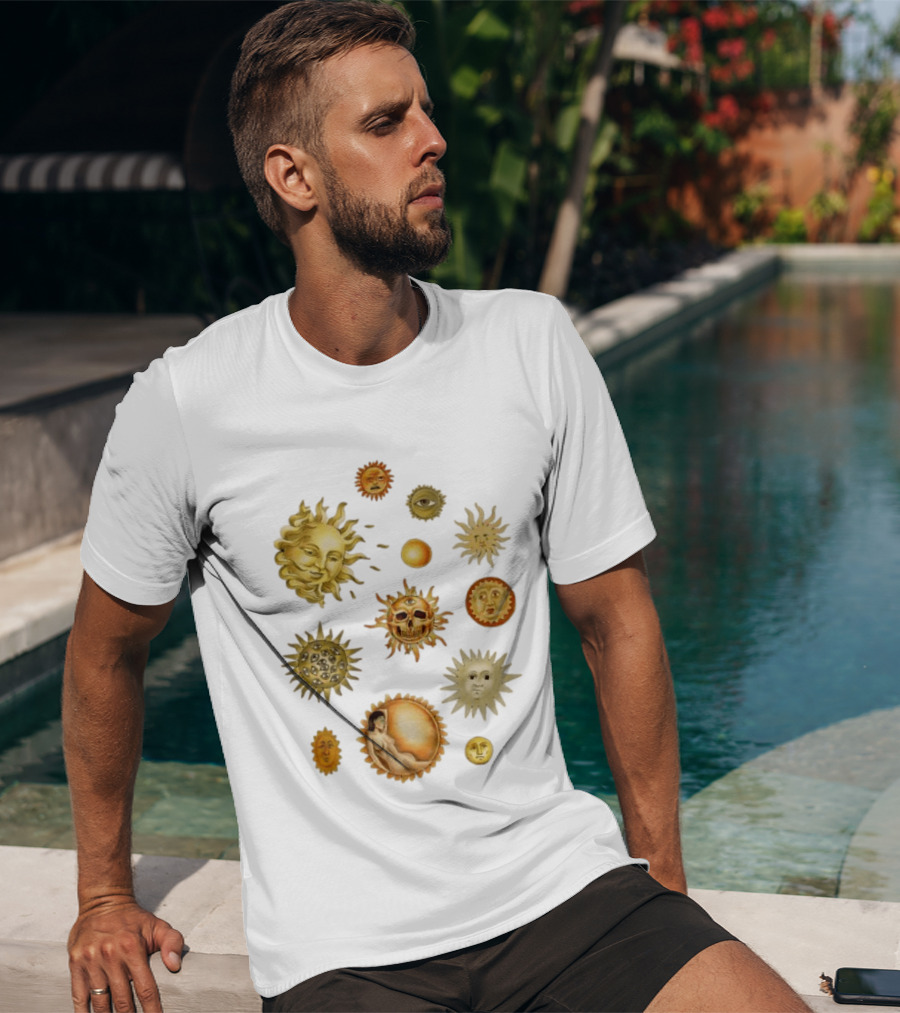 Celestial Sun Orbs Alchemy Mystic Symbols Occult Mystical T-Shirt