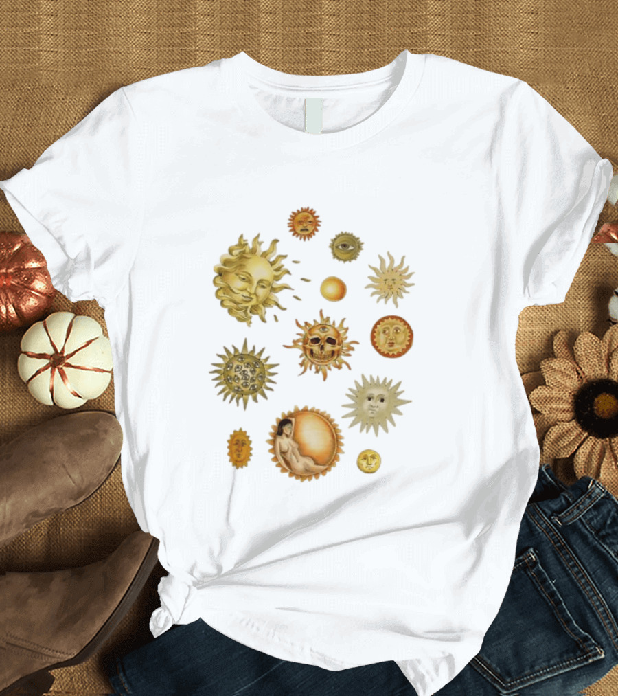 Celestial Sun Orbs Alchemy Mystic Symbols Occult Mystical T-Shirt