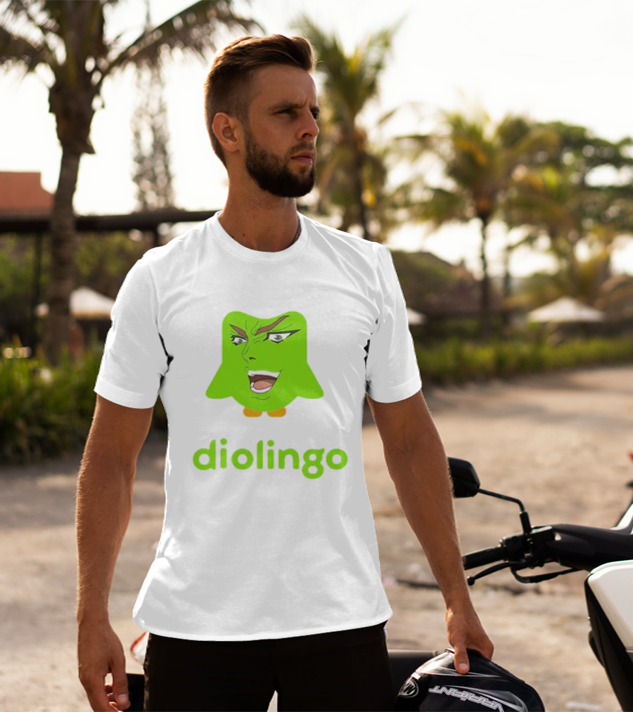 Diolingo Duolingo Owl Dio Brando Meme JoJo's Bizarre Adventure T-Shirt