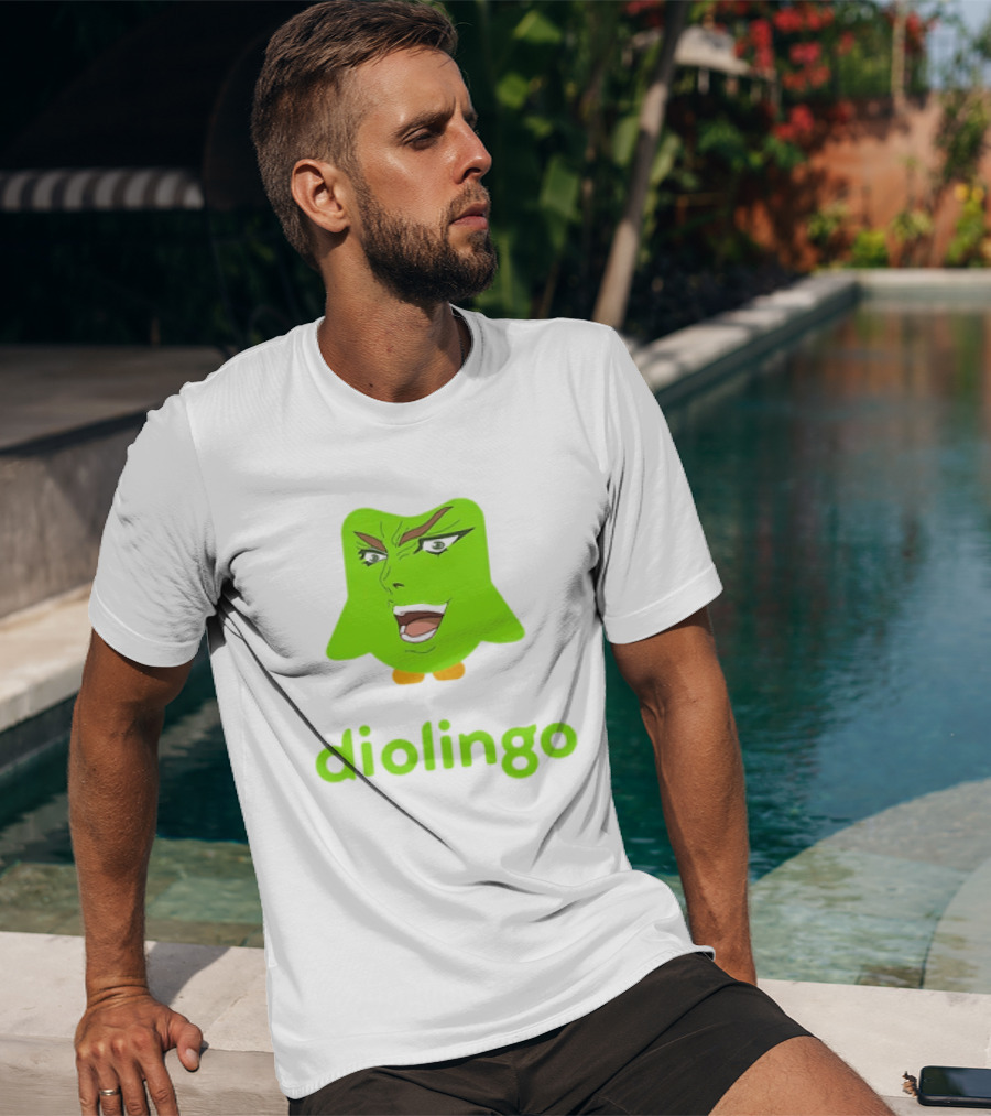 Diolingo Duolingo Owl Dio Brando Meme JoJo's Bizarre Adventure T-Shirt