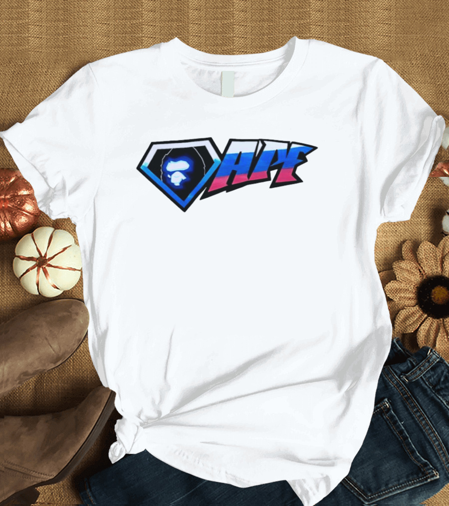 Gorilla Diamond APE Shield Blue Red Gradient T-Shirt