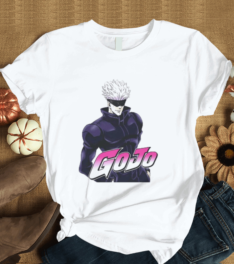 Satoru Gojo Jujutsu Kaisen Anime Crossover Jojo T-Shirt