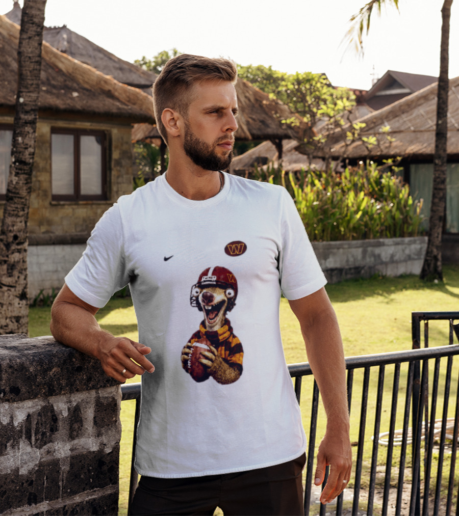 Sid The Sloth Washington Commanders Football Helmet Nike T-Shirt