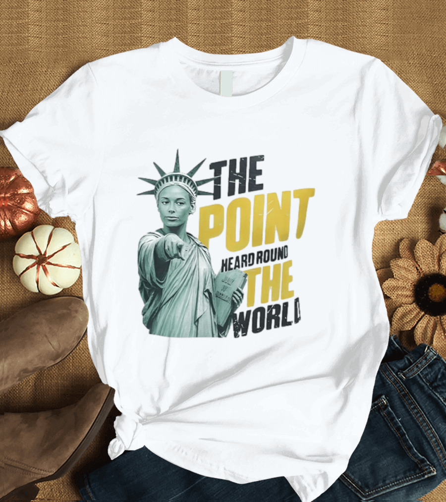 The Point Heard Round The World Statue Of Liberty Sophie Cunningham Indiana Fever T-Shirt