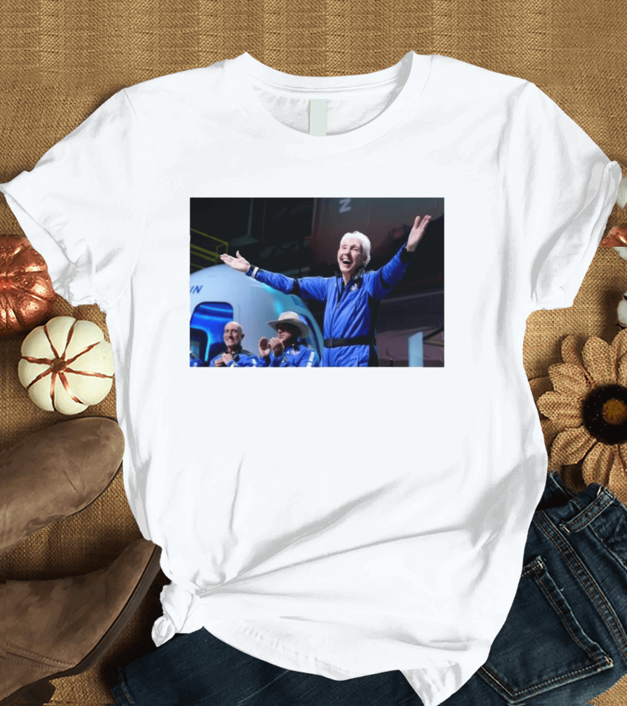 Wally Funk Age Record Space Travel Blue Origin Crew Celebration T-Shirt