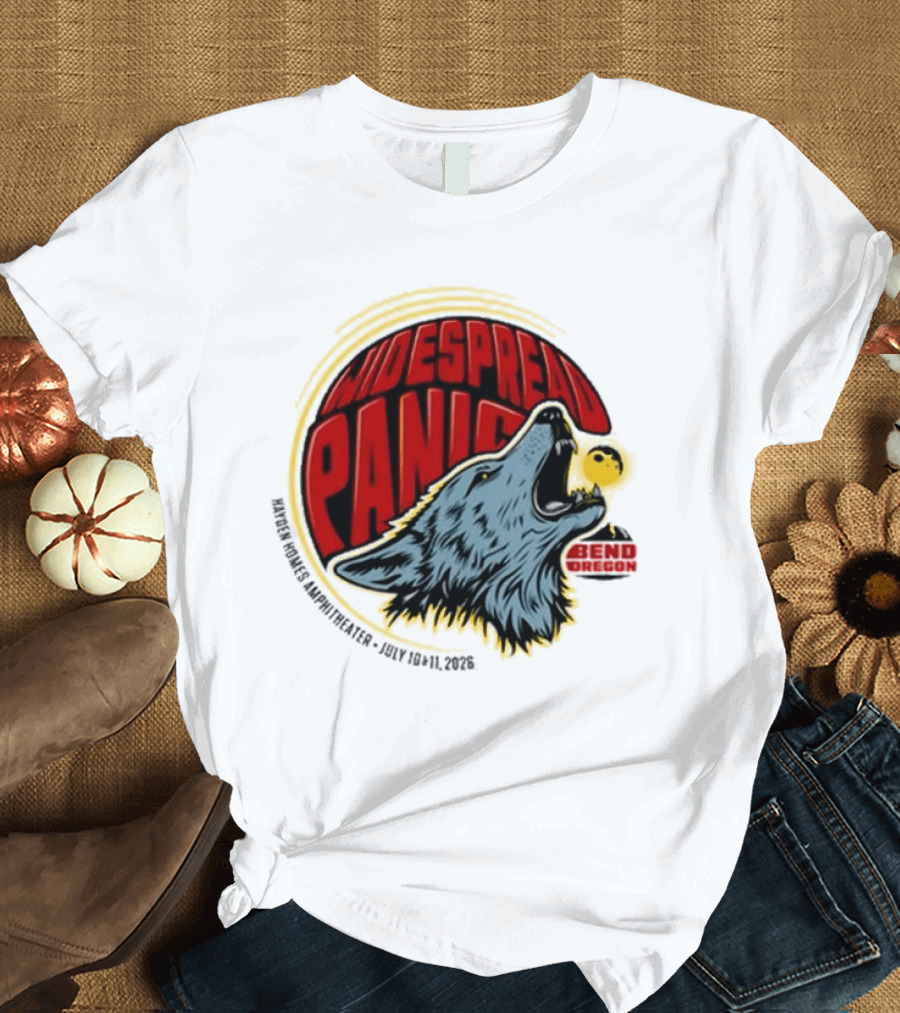 Widespread Panic Bend OR July 10 11 2026 Tour Wolf Image T-Shirt