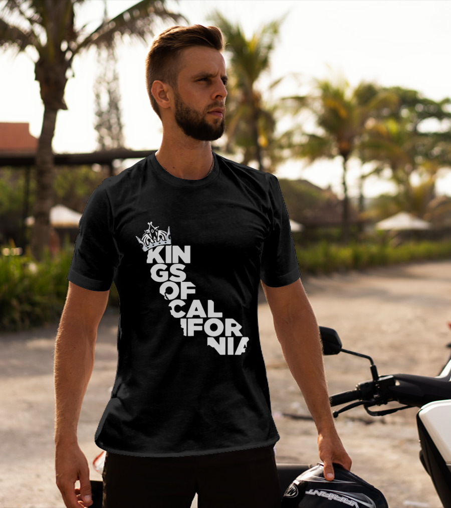 Kings Of California Crown Text Map T-Shirt