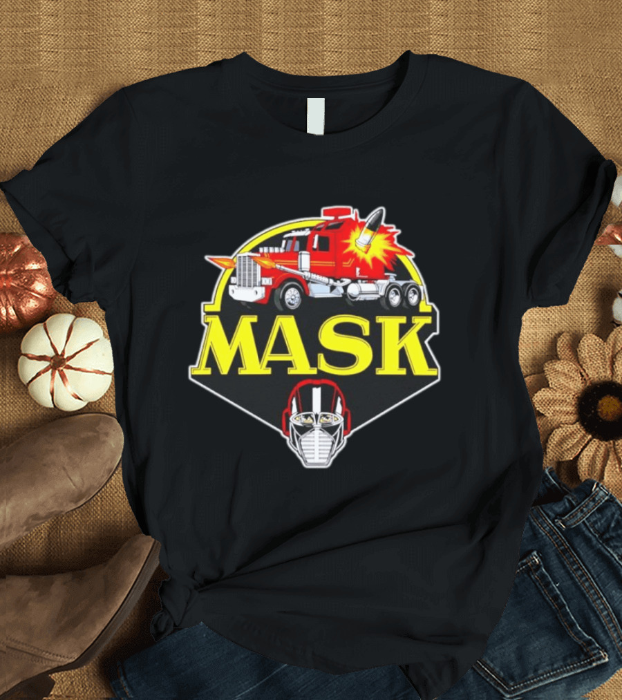 MASK Matt Trakker Rhino Vehicle Helmet Iconic 80s Cartoon T-Shirt