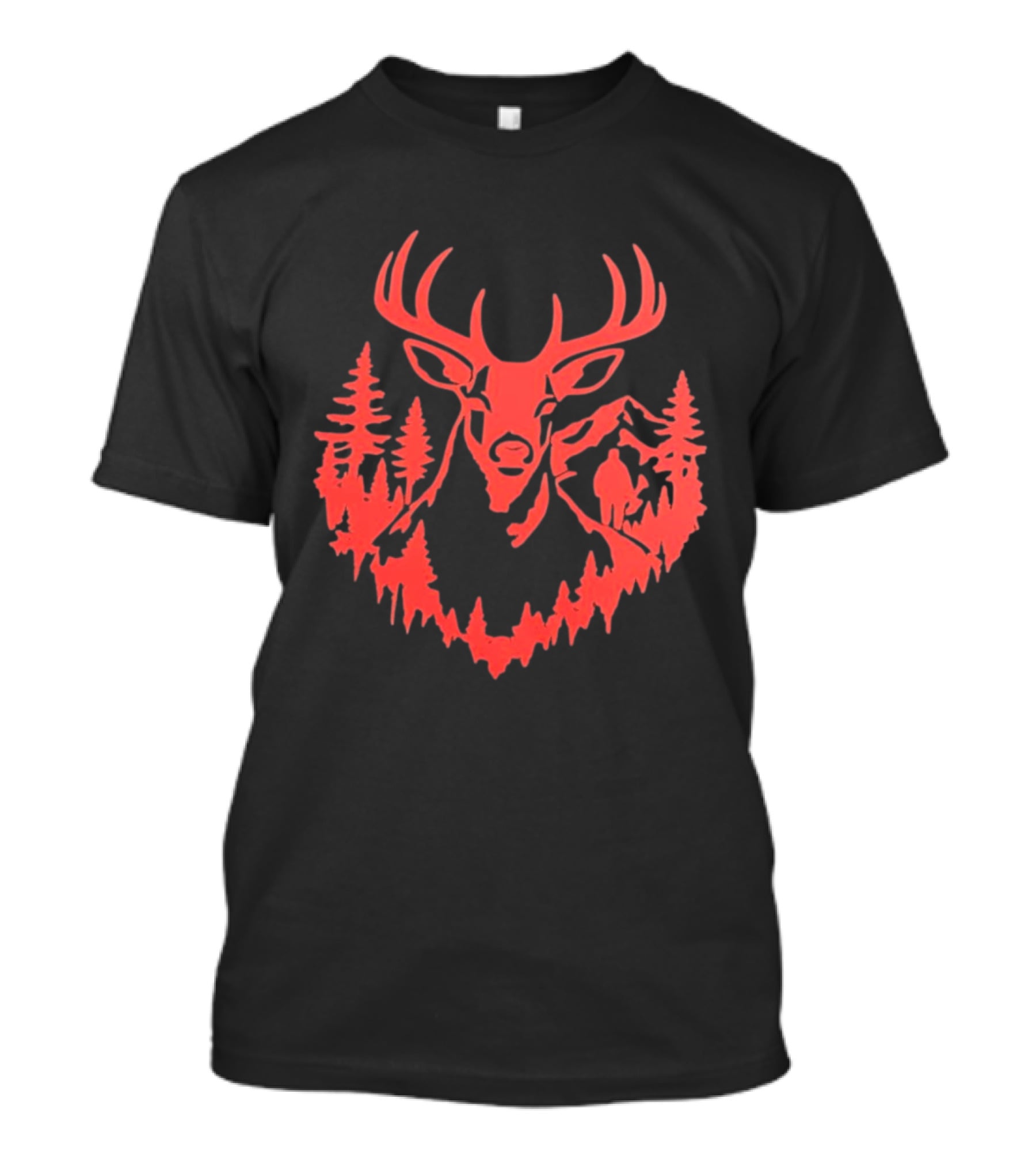 Mountain Forest Deer Outdoor Wilderness Hunter T-Shirt