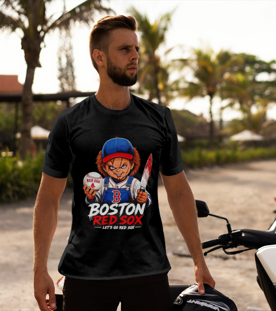 Boston Red Sox MLB Baseball Let's Go Red Sox Chucky T-Shirt