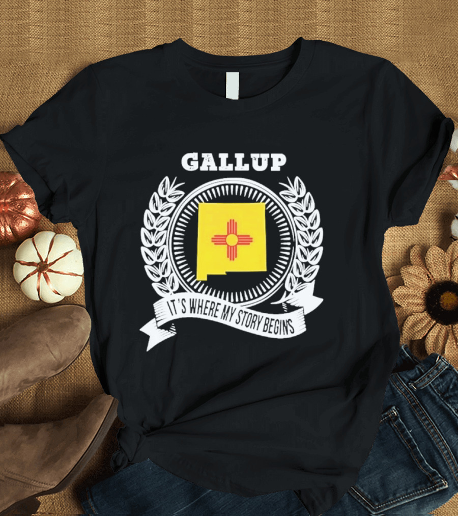 Gallup New Mexico Zia Symbol It's Where My Story Begins T-Shirt