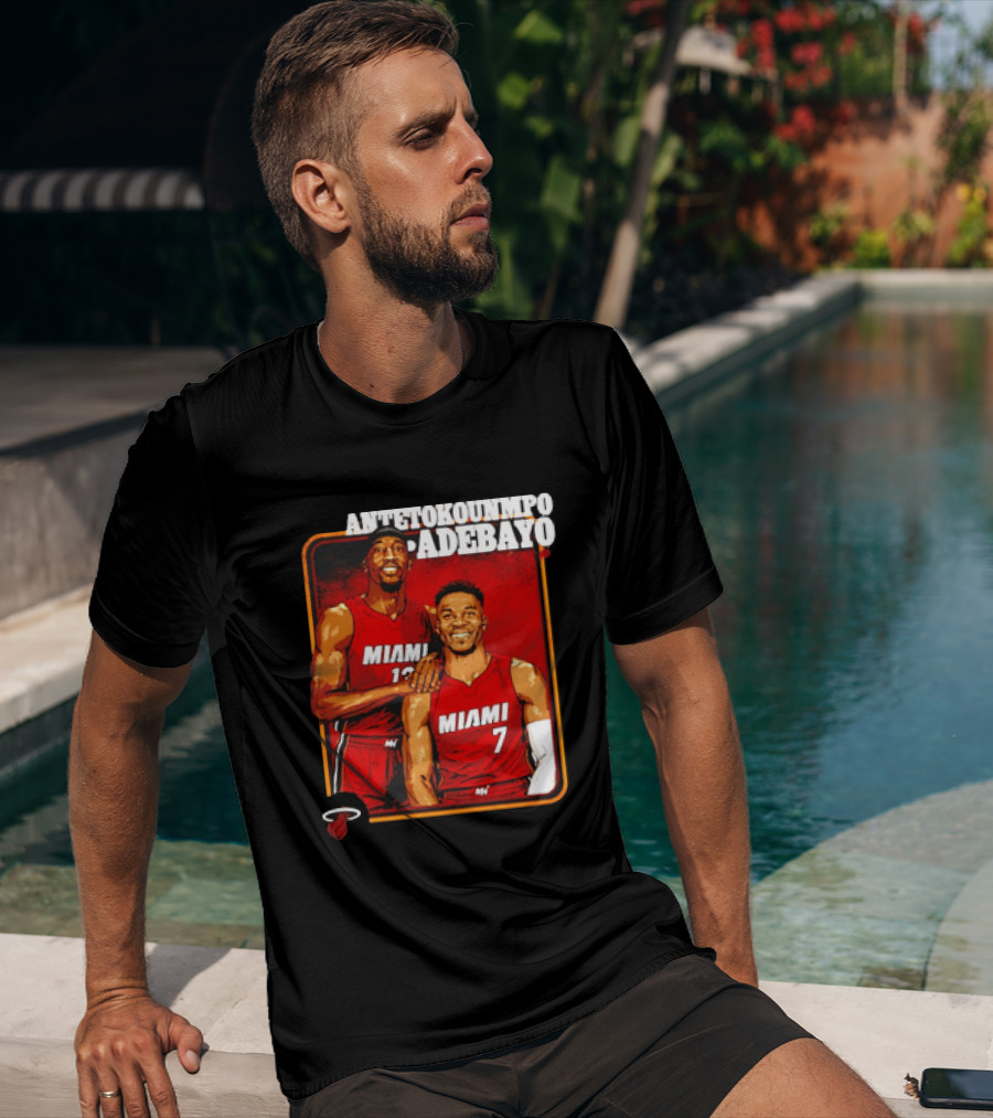 Antetokounmpo Adebayo Miami Heat Basketball T-Shirt