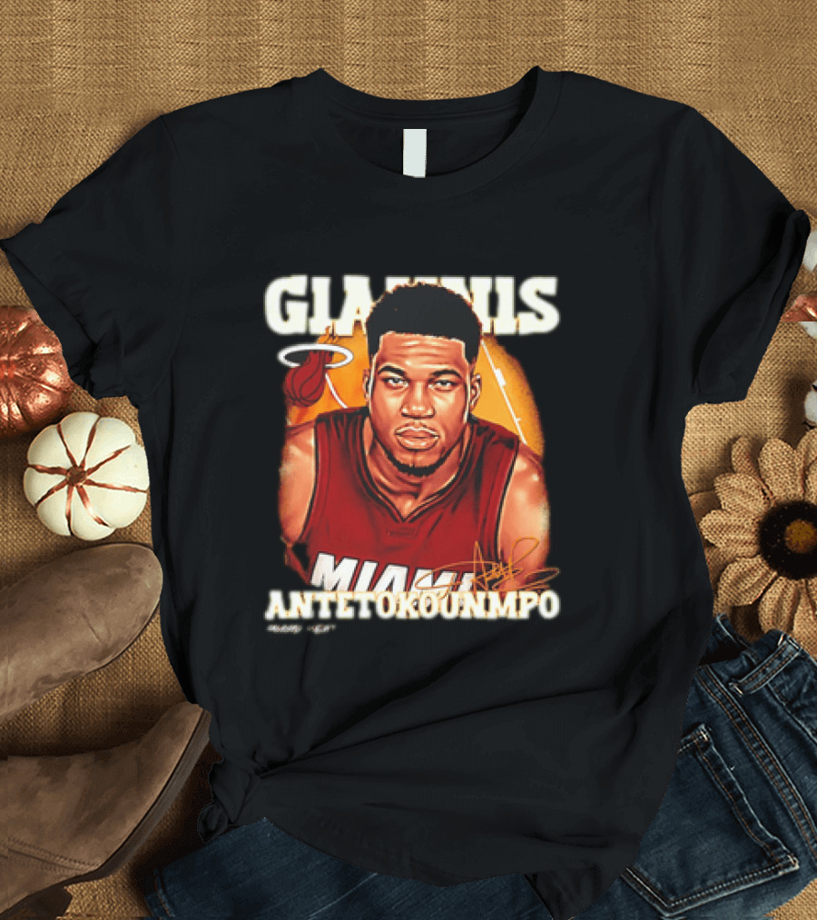Giannis Antetokounmpo Miami Heat Airbrush T-Shirt