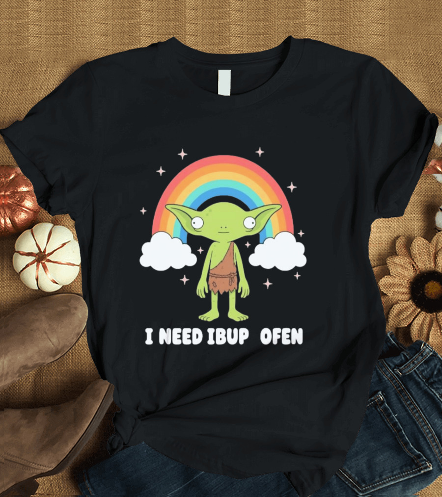 Goblin Rainbow I Need Ibuprofen Cute Fantasy T-Shirt