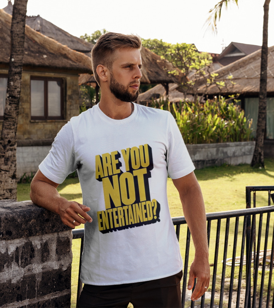 Are You Not Entertained Bold Yellow T-Shirt