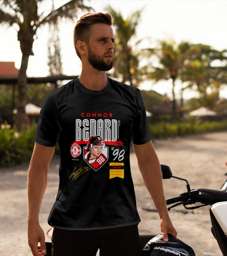 Connor Bedard Chicago Blackhawks #98 Rookie Spotlight Player Position Draft Pick T-Shirt