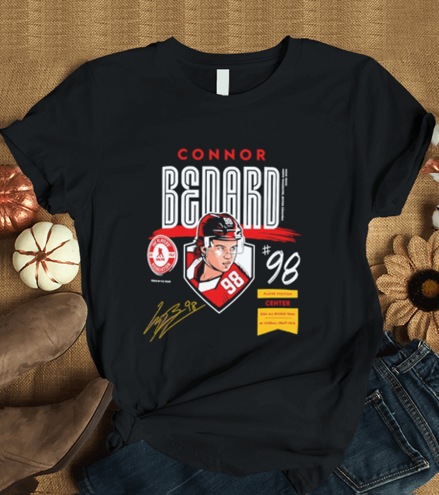Connor Bedard Chicago Blackhawks #98 Rookie Spotlight Player Position Draft Pick T-Shirt