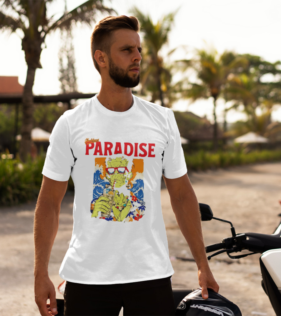 Heckhaus Paradise Frankenstein Hawaiian Waves Drinking Lemon Juice T-Shirt