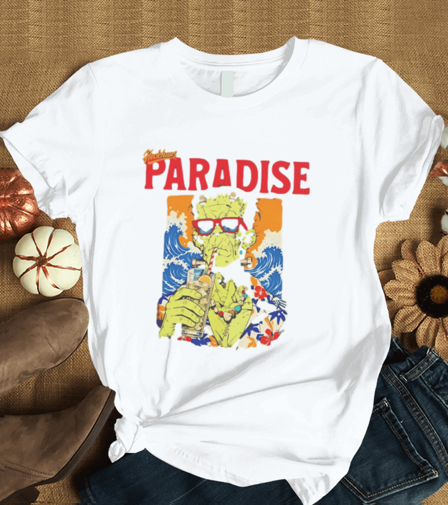 Heckhaus Paradise Frankenstein Hawaiian Waves Drinking Lemon Juice T-Shirt