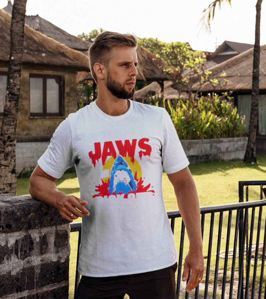Jaws Bit My Dick Off Amity Island New England Shark Attack T-Shirt