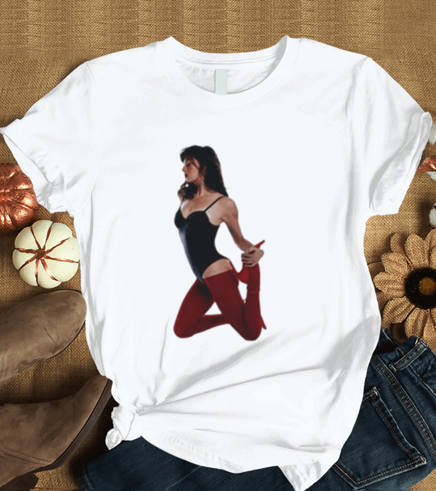 Rebecca Black Age Of The Exhibitionist Red Bodysuit And Stockings T-Shirt