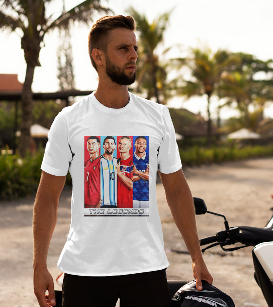 The Legends Ronaldo Messi Haaland Mbappe Football Stars T-Shirt