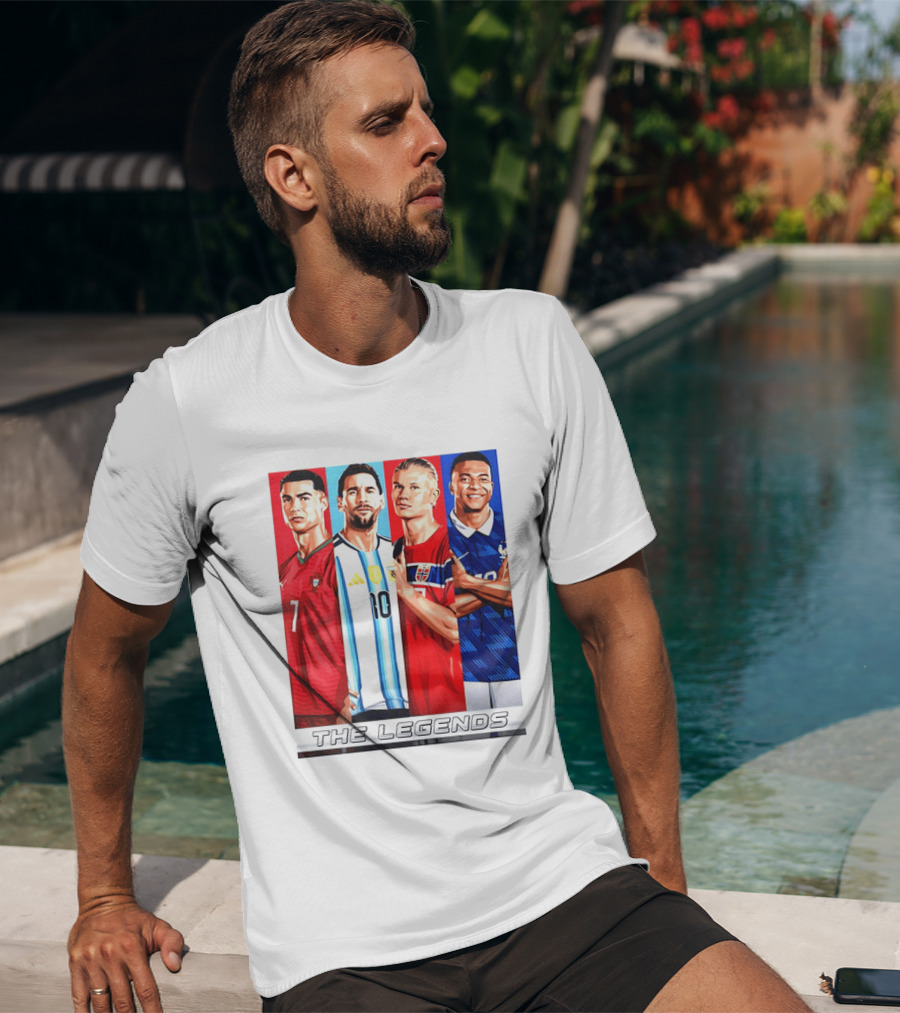 The Legends Ronaldo Messi Haaland Mbappe Football Stars T-Shirt