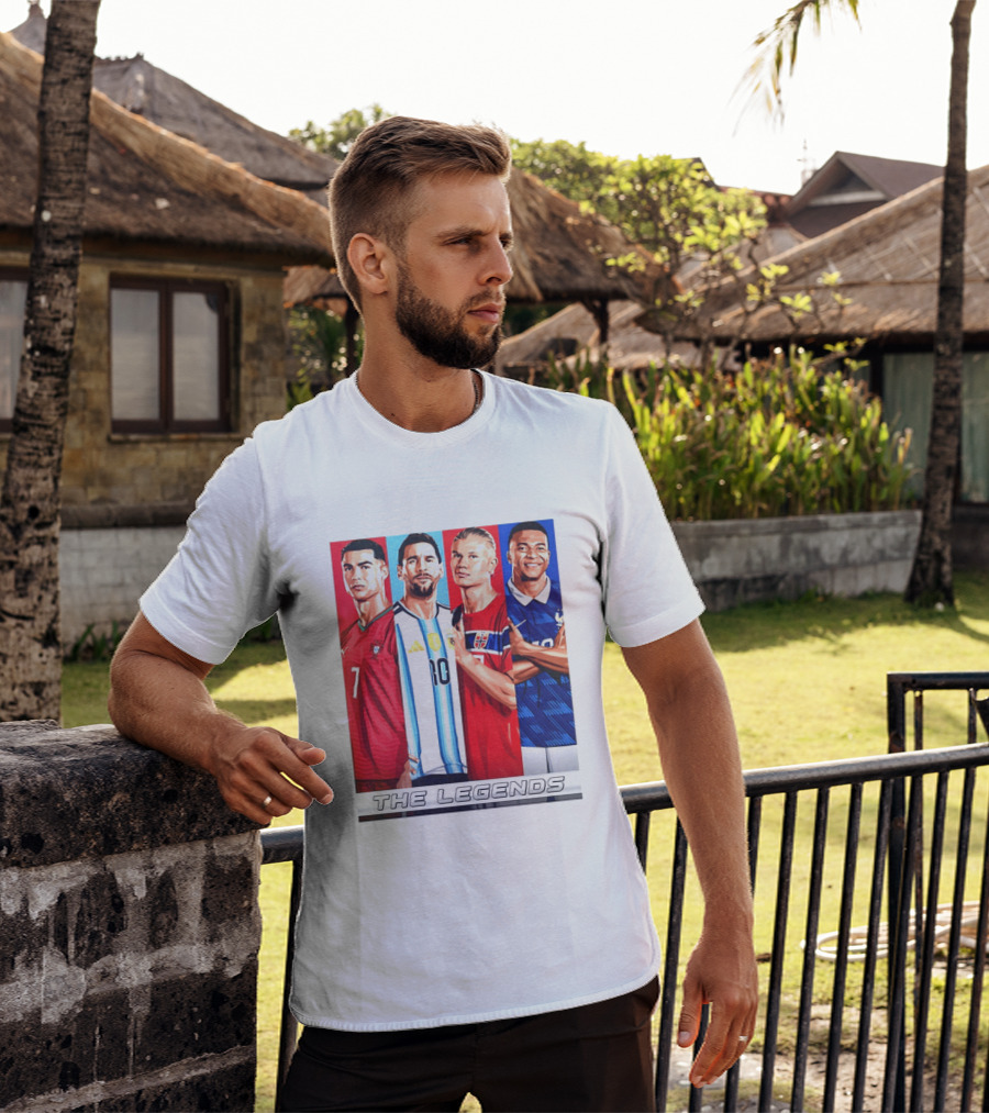 The Legends Ronaldo Messi Haaland Mbappe Football Stars T-Shirt