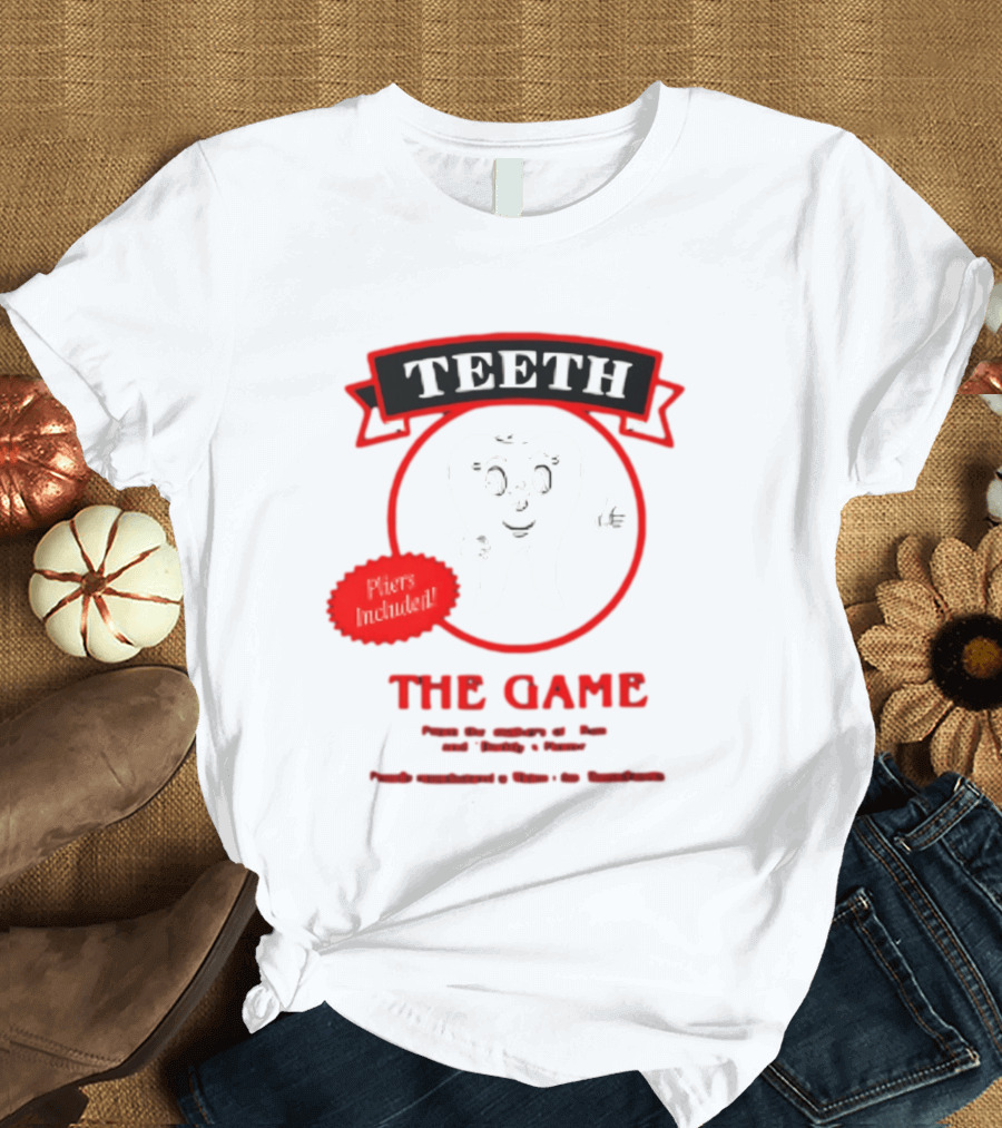Teeth The Game Pliers Included From The Authors Of Widow's Bay Board Game T-Shirt