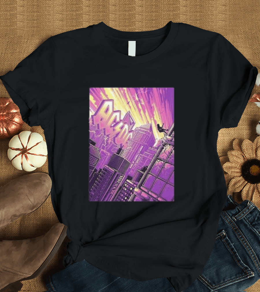 ACDC Charlotte PWR Up North America Tour July 11 2026 Skyline T-Shirt