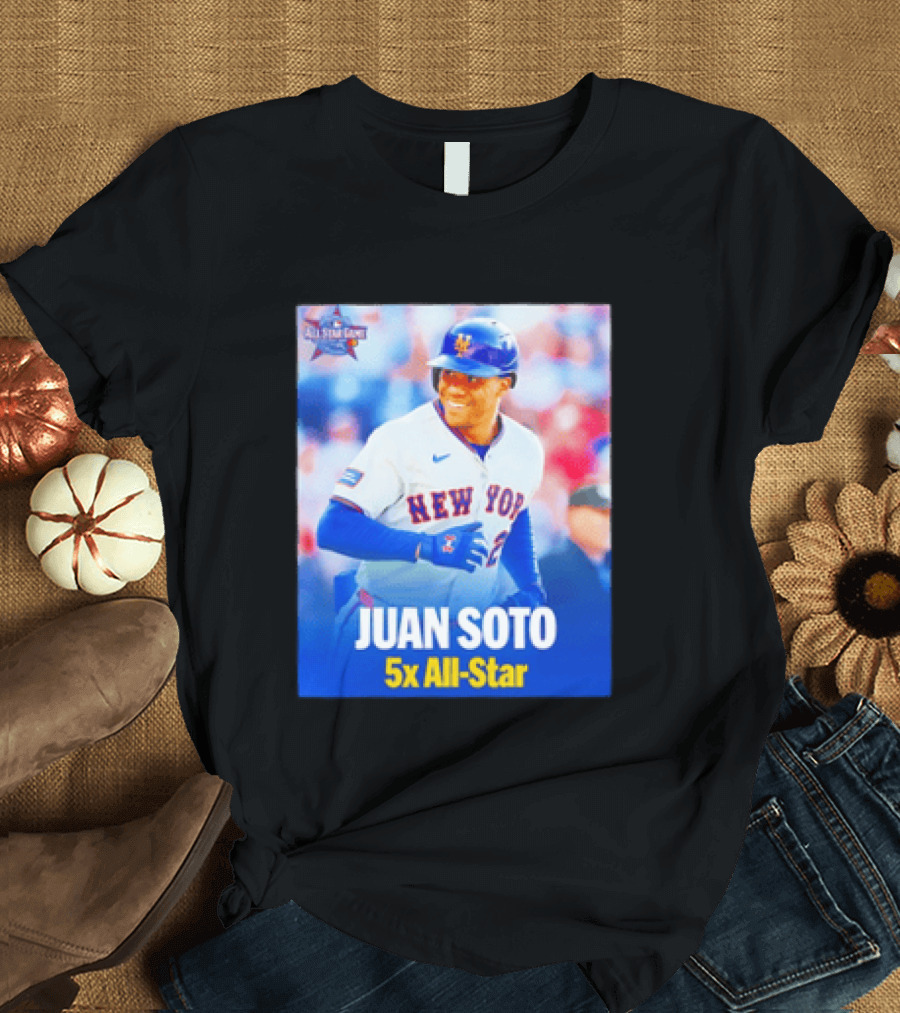 All Star Game 2026 New York Mets Juan Soto 5x All Star T-Shirt