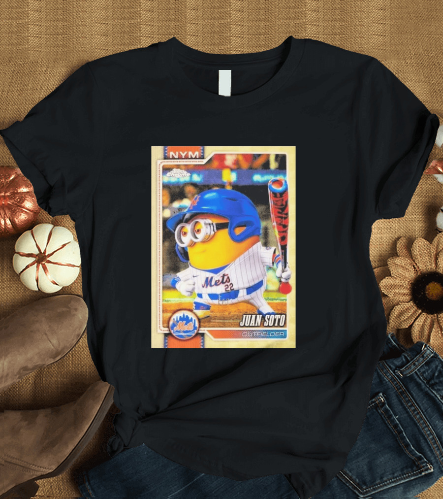 Juan Soto Minions Superfractor New York Mets MLB Topps Chrome 2026 Outfielder T-Shirt