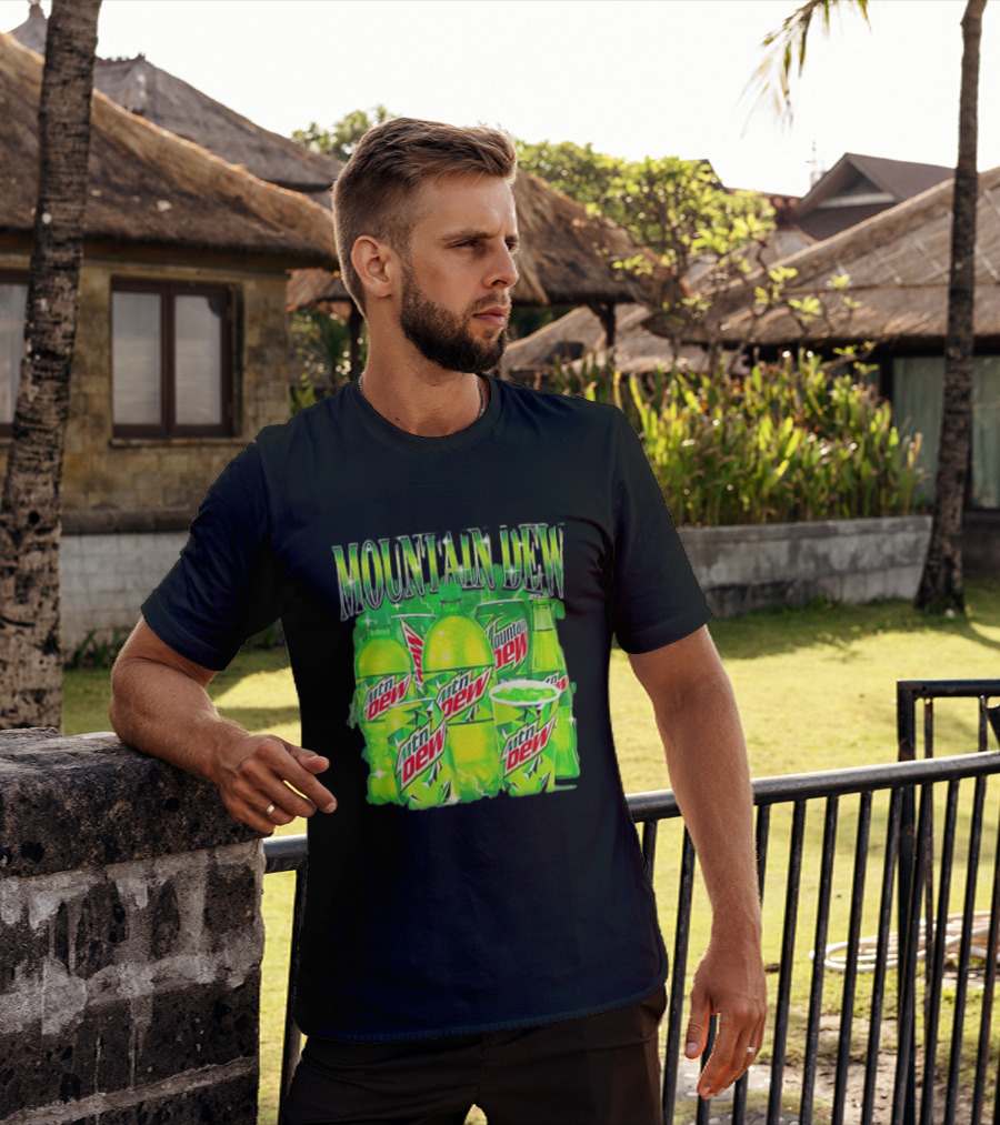 Mountain Dew Green Beverage Collection Bottles And Cans T-Shirt