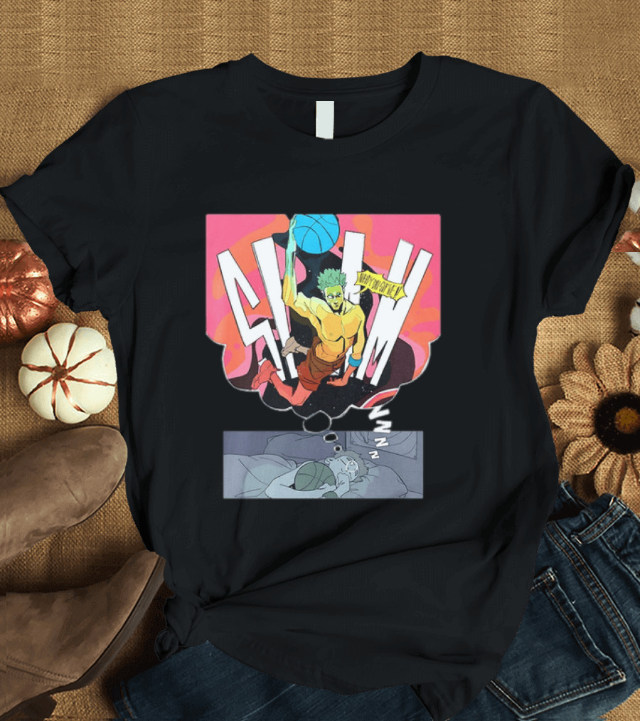 Dreaming Basketball Player Slam Dunk Nobody Can Stop Me Comic T-Shirt