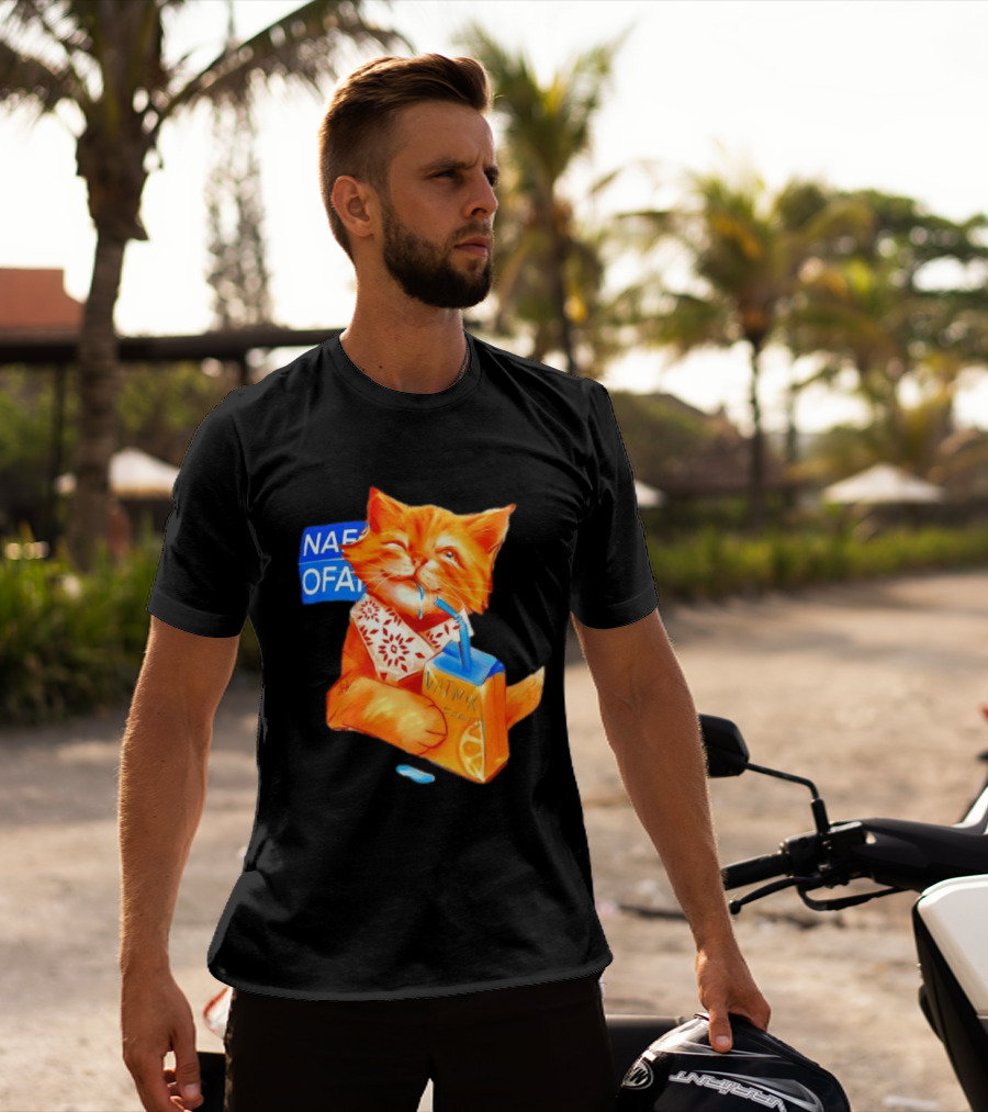 NAFO Fella Orange Cat Drinking VATNIK Tears T-Shirt
