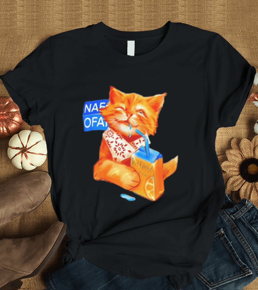 NAFO Fella Orange Cat Drinking VATNIK Tears T-Shirt