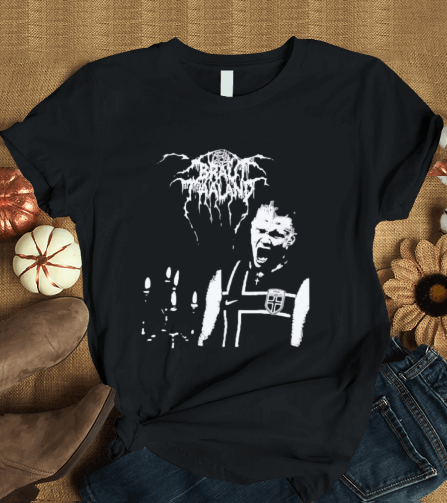 Erling Haaland Norway Black Metal Heavy Metal Braut Football T-Shirt