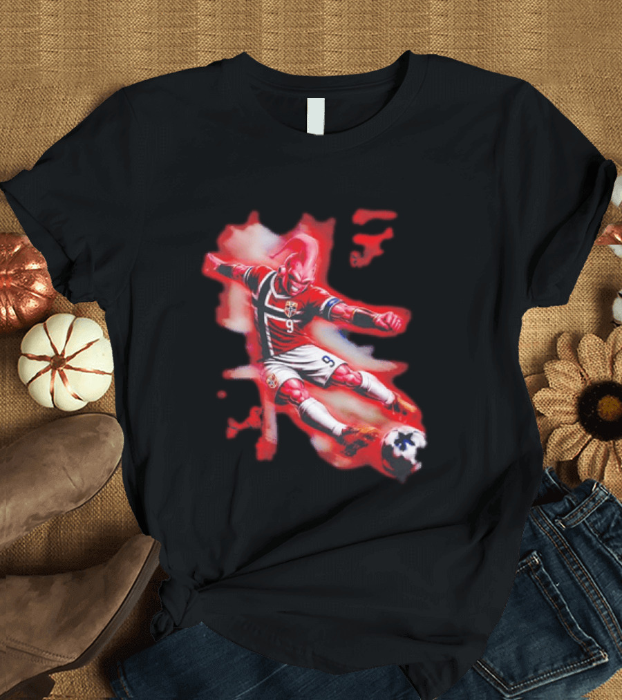 Erling Haaland Majin Buu Norway Football 9 Soccer Fusion T-Shirt